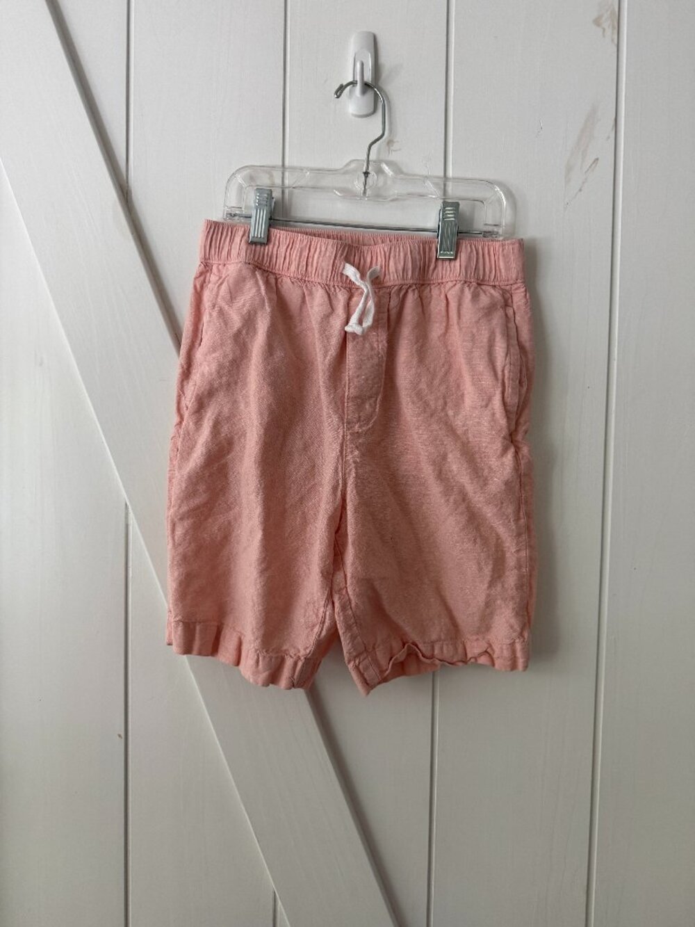 Boys Janie and Jack peach Coral Linen Summer Shorts size 12